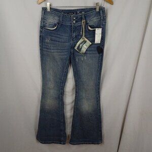 Y2K Vintage Sears Industrial Cotton Fit & Flare Juniors Jeans Size 9